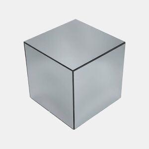 Mesa de apoio cubo espelho, 35cm, Mirage, Transparent, 35x35x36 cm