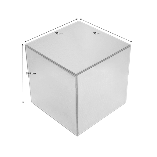 Mesa de apoio cubo espelho, 35cm, Mirage, Transparent, 35x35x36 cm Mesa de apoio cubo espelho, 35cm, Mirage, Transparent, 35x35x36 cm