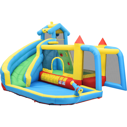 Castelo insuflável para crianças de tecido oxford com piscina,multicolor