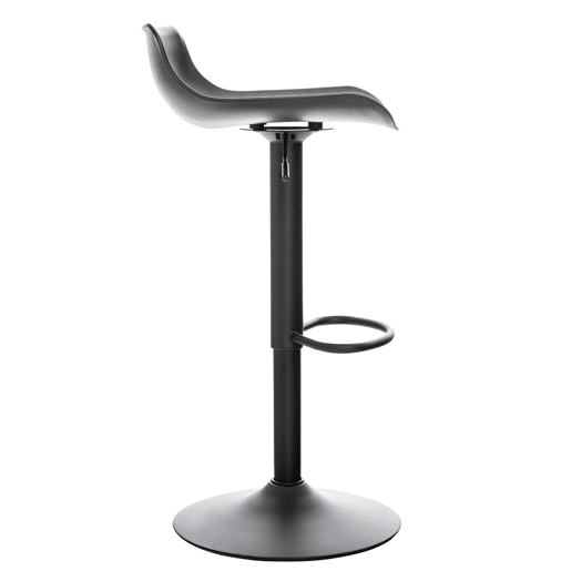 Conjunto de 2 banquetas giratórias de design moderno em plástico preto 10_0000317