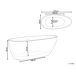 Beliani Bañera independiente Tefe 78x170 Beliani Bañera independiente Tefe 78x170 Negro