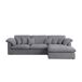 Sofa Chaise Longue Abbi, Chaise Derecho Sofa Chaise Longue Abbi, Chaise Derecho Gris