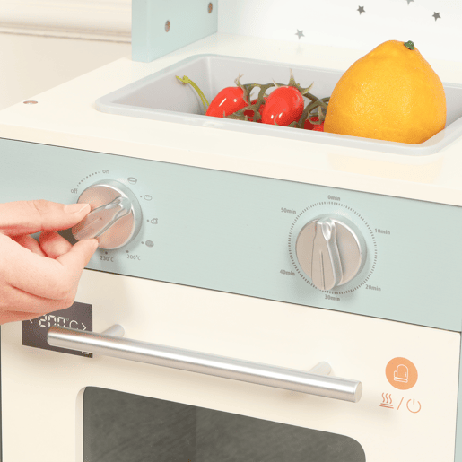 Cozinha de brinquedo para crianças maiores de 3 anos de mdf,azul