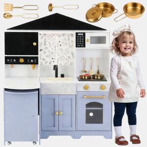 Cozinha de brinquedo para crianças maiores de 3 anos de mdf,violeta