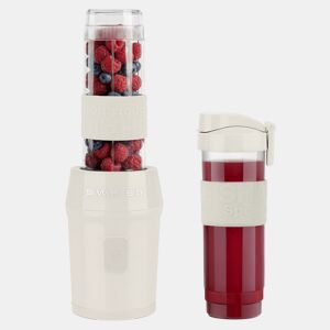SWEISS Mini Liquidificadora Portátil MOOV8, Smoothie Maker, 2 Garrafas de 570 ml com Tampas de Viagem, 4 Lâminas em Aço Inoxidável, 300W, Bege