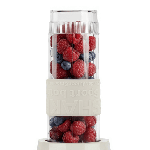 SWEISS Mini Liquidificadora Portátil MOOV8, Smoothie Maker, 2 Garrafas de 570 ml com Tampas de Viagem, 4 Lâminas em Aço Inoxidável, 300W, Bege