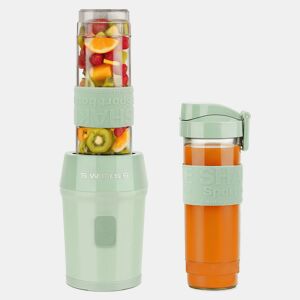 SWEISS Mini Liquidificadora Portátil MOOV7, Smoothie Maker, 2 Garrafas de 570 ml com Tampas de Viagem, 4 Lâminas em Aço Inoxidável, 300W, Verde