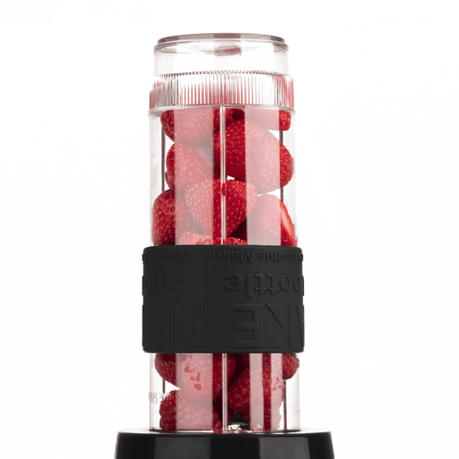 SWEISS Mini Liquidificadora Portátil MOOV9, Smoothie Maker, 2 Garrafas de 570 ml com Tampas de Viagem, 4 Lâminas em Aço Inoxidável, 300W, Preta