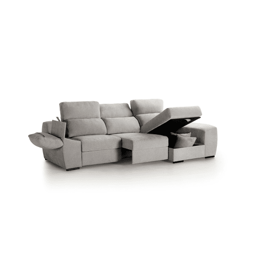 Chaise longue Murano cinza (lado direito)