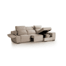 Sofá chaise longue Murano bege (à direita)