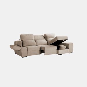 Sofá chaise longue Murano bege (à direita)