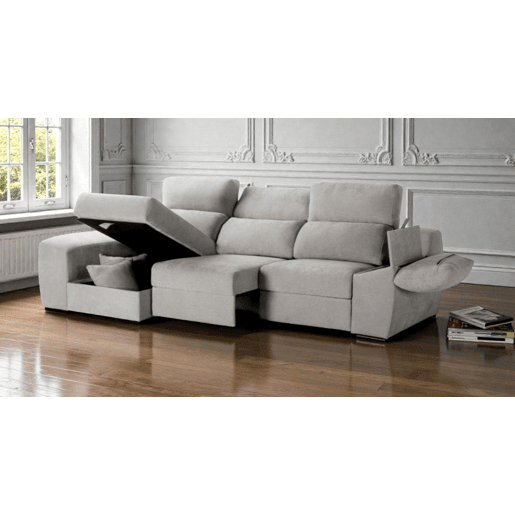Chaise Longue Murano Cinza Esquerda
