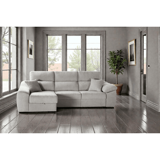 Chaise Longue Murano Cinza Esquerda