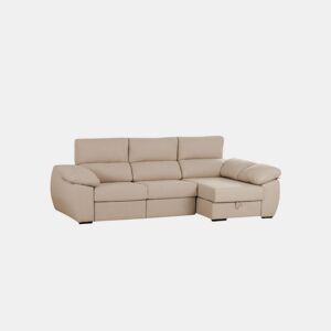 Sofá-cama Chaise longue Distinction Bege Direito