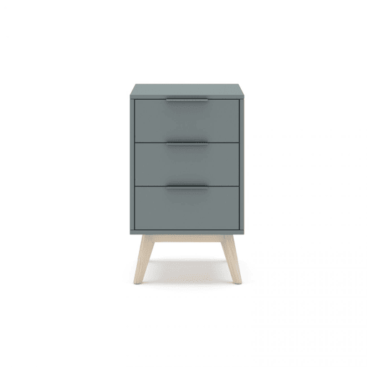 Mesa de cabeceira Numa 3 gavetas Verde Salvia - Oak 40 x 65,5 x 35 cm