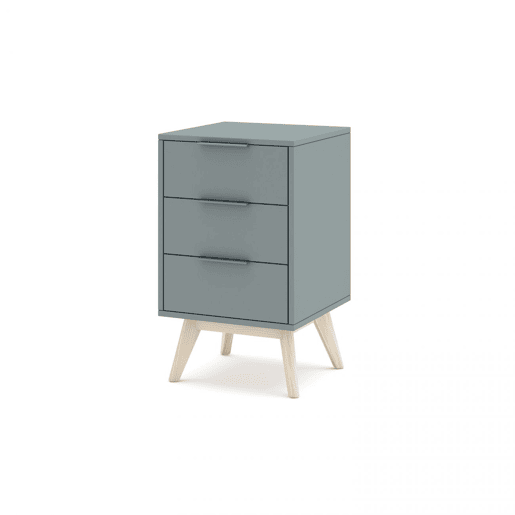 Mesa de cabeceira Numa 3 gavetas Verde Salvia - Oak 40 x 65,5 x 35 cm