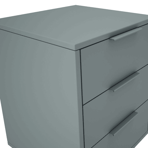 Mesa de cabeceira Numa 3 gavetas Verde Salvia - Oak 40 x 65,5 x 35 cm