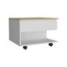 Mesa de centro Luanda elevable en melamina con 2 estantes y 4 ruedas , multicolor 80x54 Mesa de centro Luanda elevable en melamina con 2 estantes y 4 ruedas , multicolor 80x54 Multicolor