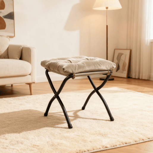 Poltrona com apoio para os pés - relax, com braços, bolso lateral e apoio para os pés - cáqui