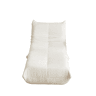 Sofá Togo de chão - Chenille, sem braços, com apoio para os pés, espuma viscoelástica - Bege