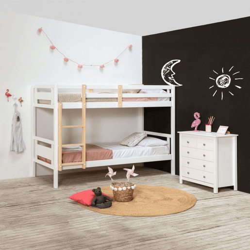Cómoda de louro 5 gavetas Branco 79 x 80 x 40 cm