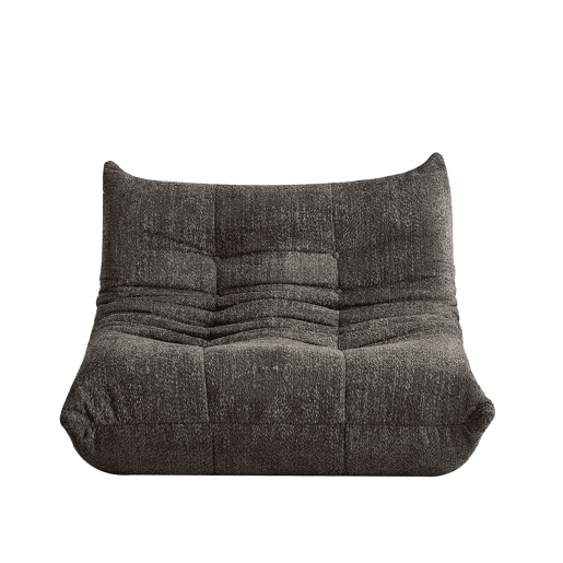 Sofá Togo 2 lugares - Sem braços, espuma viscoelástica, estilo lounge, Chenille, Cinza Sofá Togo 2 lugares - Sem braços, espuma viscoelástica, estilo lounge, Chenille, Cinza