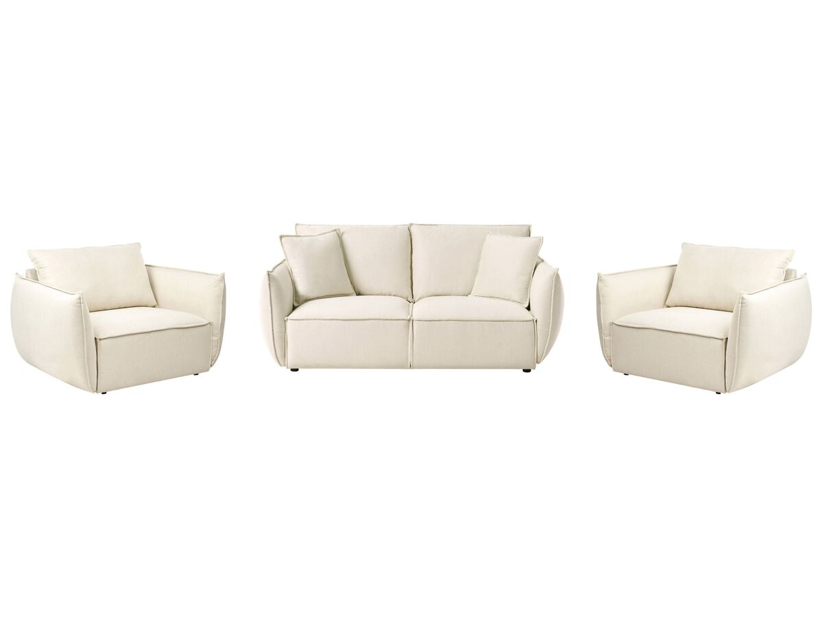 Beliani Conjunto de sofás Kunes Beige