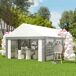 Carpa para Fiesta Acero, PE Outsunny Carpa para Fiesta Acero, PE Outsunny Gris