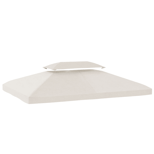 Outsunny Teto de Substituição para Pérgula 4x3 m com Teto Duplo, 10 Orifícios de Drenagem e Proteção UV, APENAS Toldo de Substituição, Cor Creme