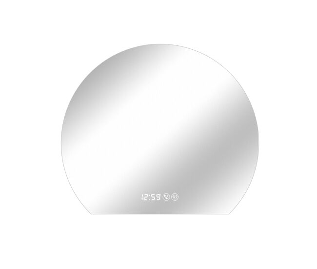 Espejo led redondo 80cm - luz regulable 3 colores, anti-vaho, montaje pared - plateado