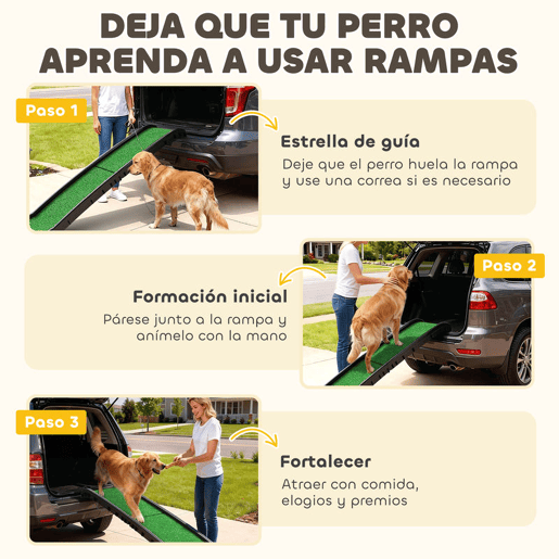 PawHut Rampa para Cães com Relva Artificial 155 cm Rampa Dobrável com Pega Ângulo Ajustável Antiderrapante, para Todas as Raças para Cama Sofá, Verde PawHut Rampa para Cães com Relva Artificial 155 cm Rampa Dobrável com Pega Ângulo Ajustável Antiderrapante, para Todas as Raças para Cama Sofá, Verde