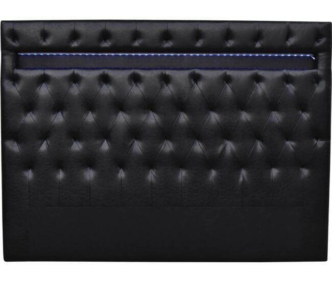 Cabecero LED "Deco" - 140 x 190 cm - Negro