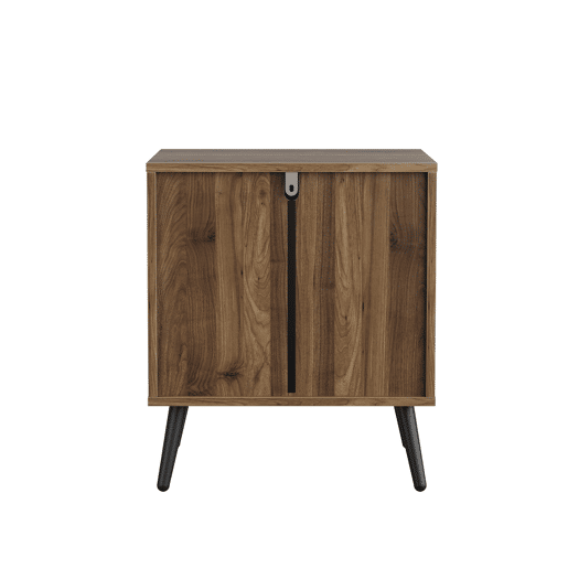 Mesa de cabeceira 45x40x53 cm - Moderna com 2 gavetas - Nogueira Mesa de cabeceira 45x40x53 cm - Moderna com 2 gavetas - Nogueira