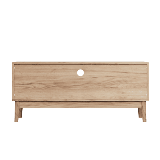 Móvel para TV 110 cm - Estilo Mid-Century, com arrumação, para TV 32-45 - Carvalho