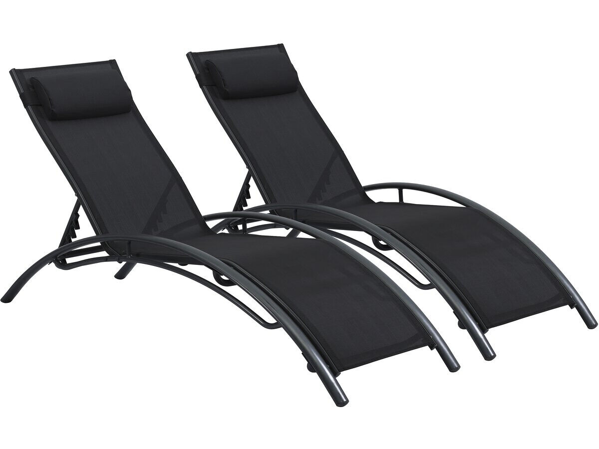 Conjunto de dos tumbonas de aluminio Beauty