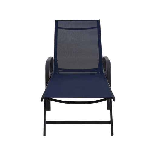 Conjunto de 2 espreguiçadeiras metálicas Farniente - Azul meia-noite