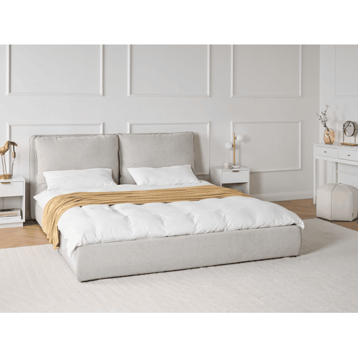 Beliani Cama Tecido BAJONNA Beliani Cama Tecido BAJONNA