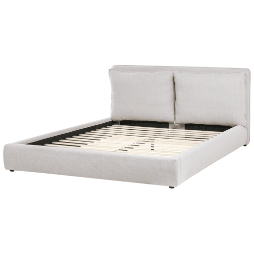Beliani Cama Tecido BAJONNA Beliani Cama Tecido BAJONNA