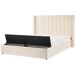 Beliani Cama matrimonial Terciopelo Noyers 190x247 Beliani Cama matrimonial Terciopelo Noyers 190x247 Crema