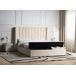 Beliani Cama matrimonial Terciopelo Noyers 190x247 Beliani Cama matrimonial Terciopelo Noyers 190x247 Crema