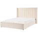 Beliani Cama matrimonial Terciopelo Noyers 190x247 Beliani Cama matrimonial Terciopelo Noyers 190x247 Crema
