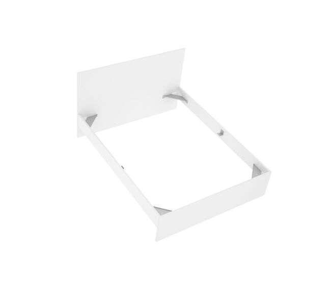 Cama lago cabecero + aro blanco 100x145,8x195,4 cm