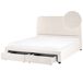 Beliani Cama matrimonial Bouclé Sardent 188x213 Beliani Cama matrimonial Bouclé Sardent 188x213 Crema