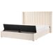 Beliani Cama matrimonial Terciopelo Noyers 210x247 Beliani Cama matrimonial Terciopelo Noyers 210x247 Crema