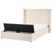 Beliani Cama matrimonial Terciopelo Noyers 170x247 Beliani Cama matrimonial Terciopelo Noyers 170x247 Crema