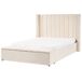 Beliani Cama matrimonial Terciopelo Noyers 170x247 Beliani Cama matrimonial Terciopelo Noyers 170x247 Crema