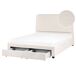 Beliani Cama matrimonial Bouclé Sardent 168x213 Beliani Cama matrimonial Bouclé Sardent 168x213 Crema