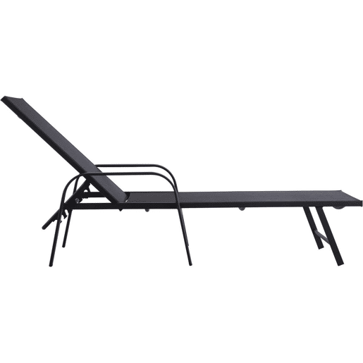 Conjunto de 2 espreguiçadeiras metálicas Farniente - Preto