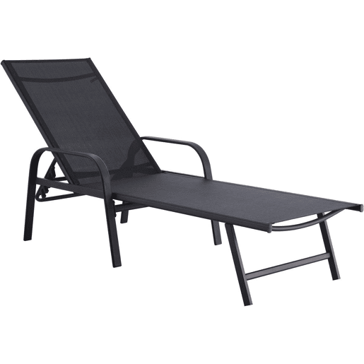 Conjunto de 2 espreguiçadeiras metálicas Farniente - Preto