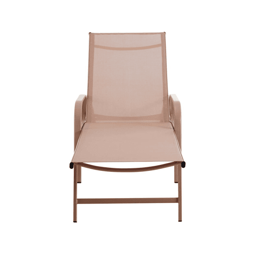 Conjunto de 2 espreguiçadeiras metálicas Farniente - Castanho